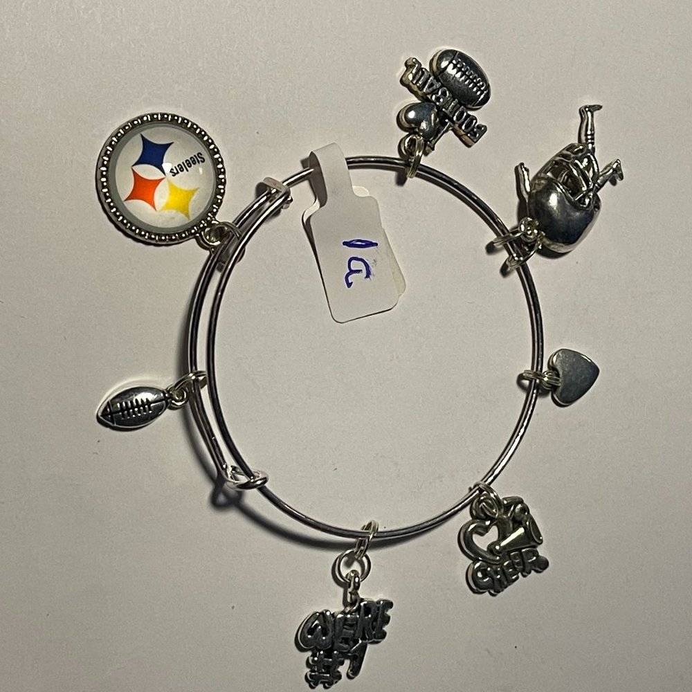 Pittsburgh Steelers NFL Custom Expandable Charm Bracelet NEW #1a